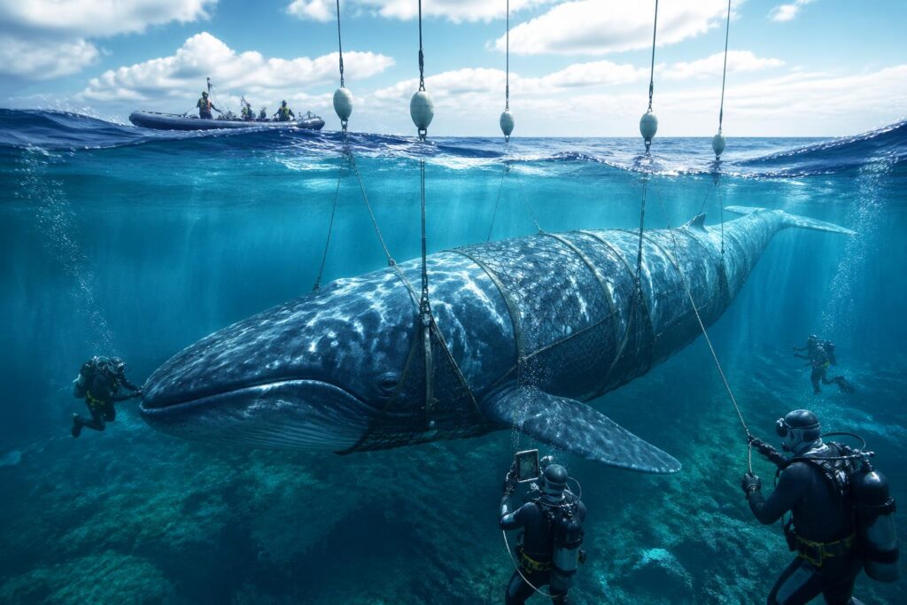 découvrez comment les scientifiques mesurent le poids impressionnant de la baleine bleue, le plus grand animal du monde, et les méthodes utilisées pour estimer sa masse gigantesque.