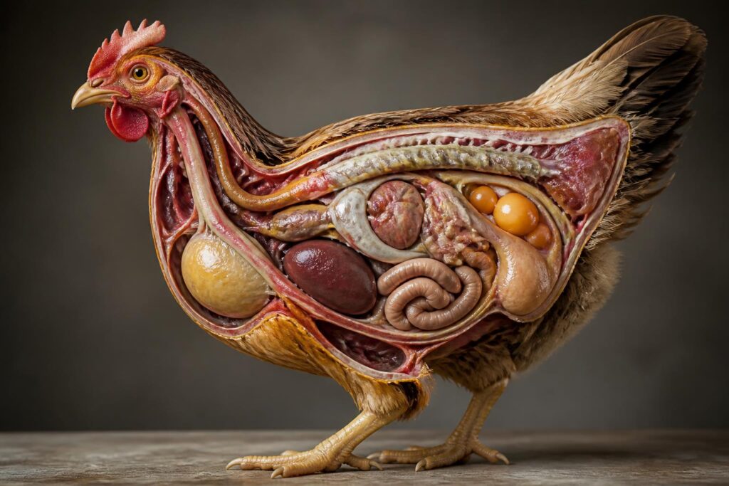 explorez l'anatomie détaillée d'une poule et découvrez comment chaque organe contribue à son fonctionnement exceptionnel.