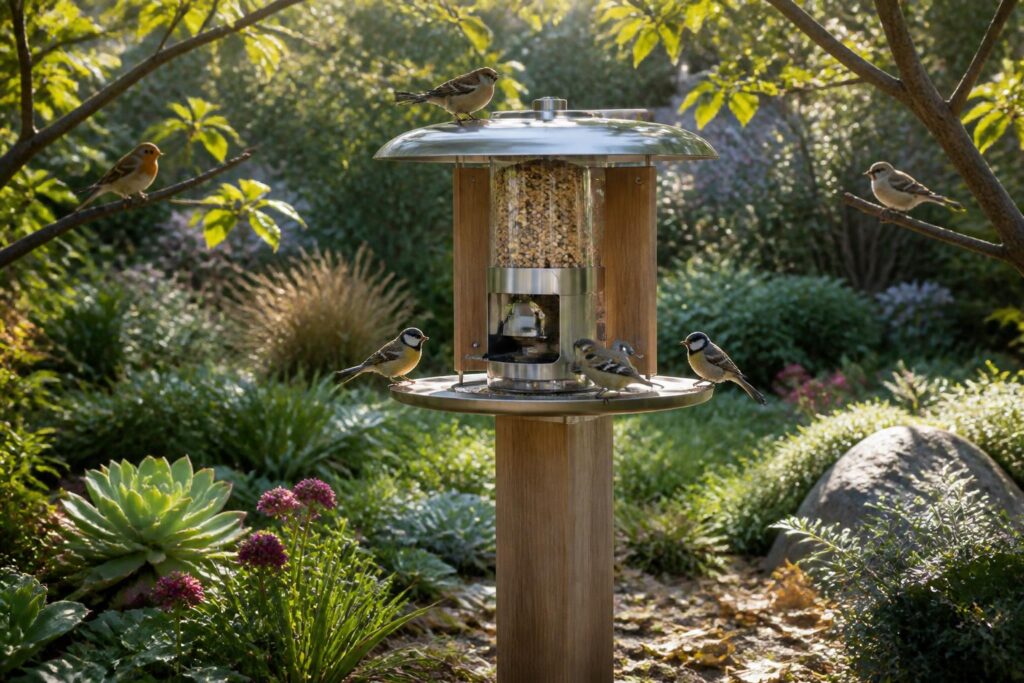 découvrez notre mangeoire anti gaspillage innovante qui optimise la nourriture pour vos oiseaux et préserve votre jardin, alliant écologie et praticité.