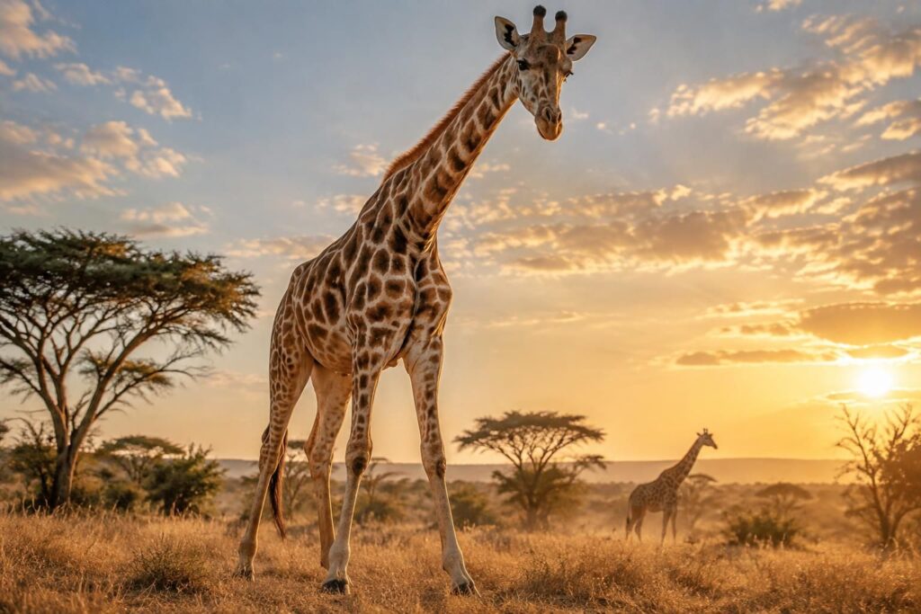la girafe semble paisible, mais peut-elle être dangereuse ? découvrez les risques méconnus liés à sa taille, sa force et son comportement.